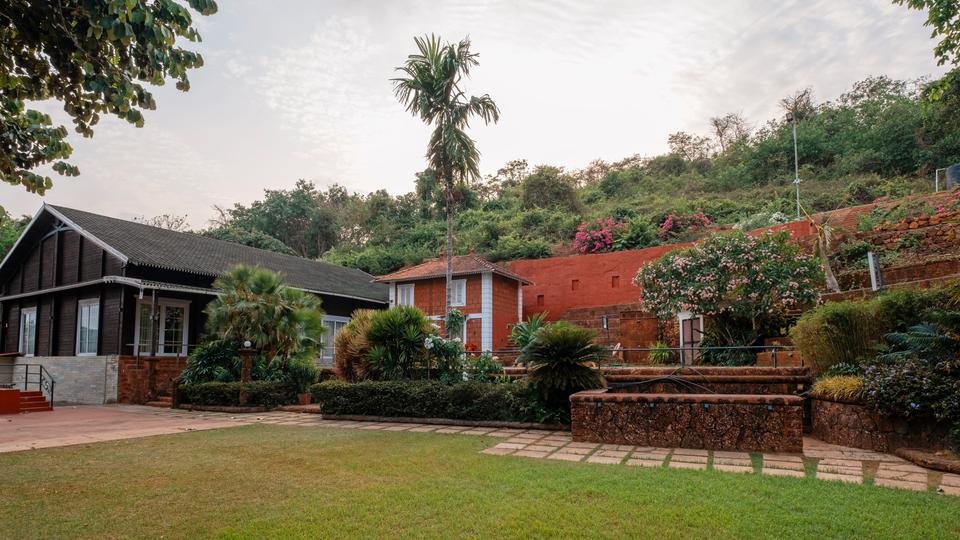 Village lawns at Pride Sun Village Resort, Goa.